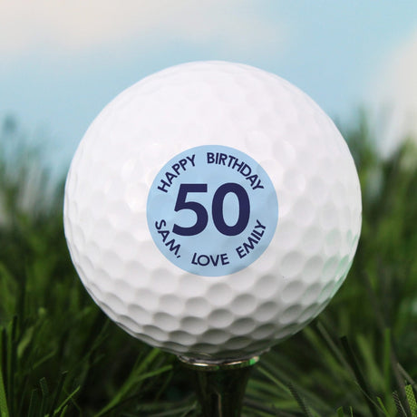 Personalised Blue Big Age Golf Ball: 1 - Golf Balls By Gift Moments