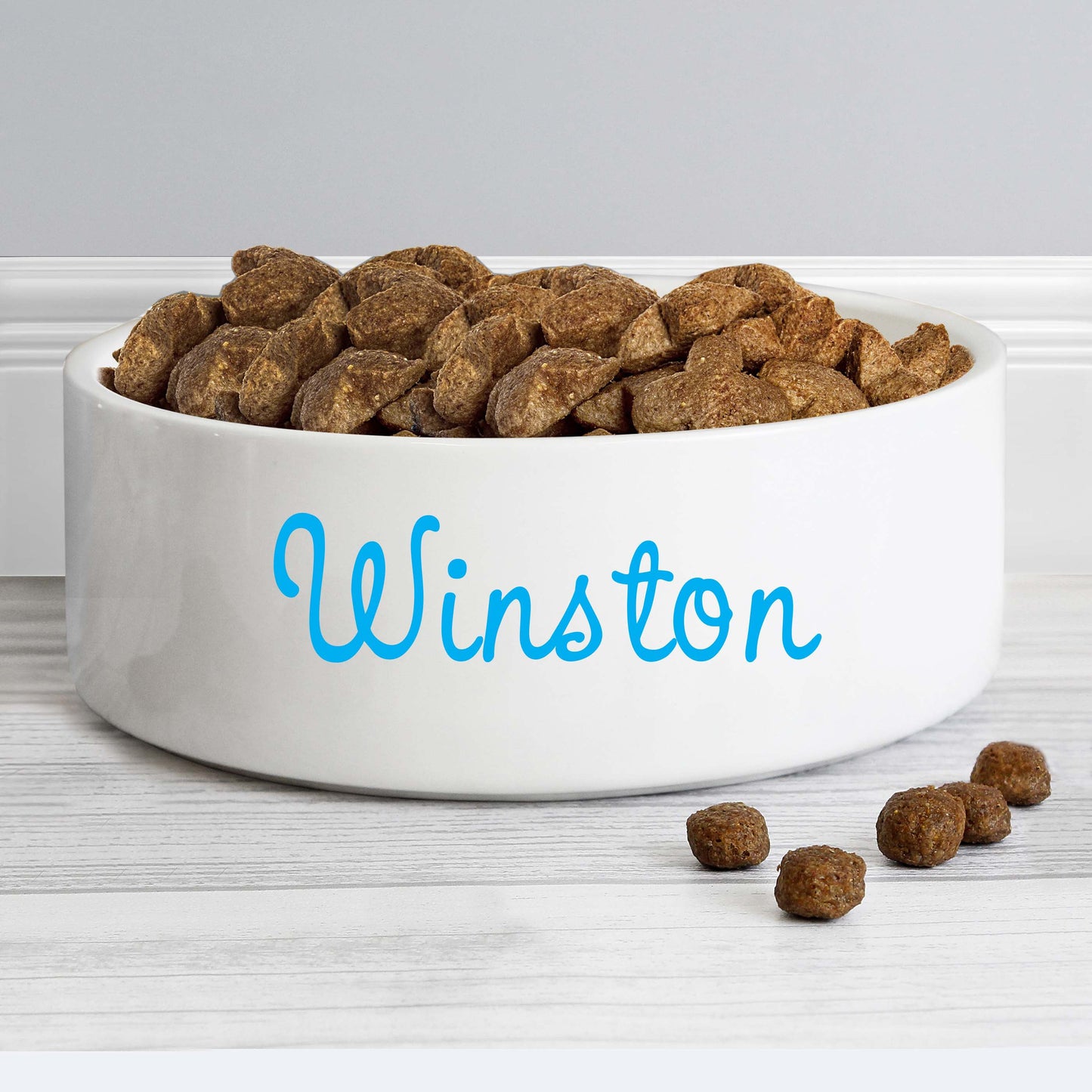Personalised Blue Name 14cm Medium Pet Bowl: 1 - Pet Products By Gift Moments