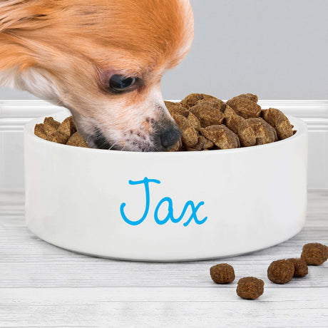 Personalised Blue Name 14cm Medium Pet Bowl: 3 - Pet Products By Gift Moments
