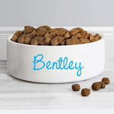 Personalised Blue Name 14cm Medium Pet Bowl: 2 - Pet Products By Gift Moments
