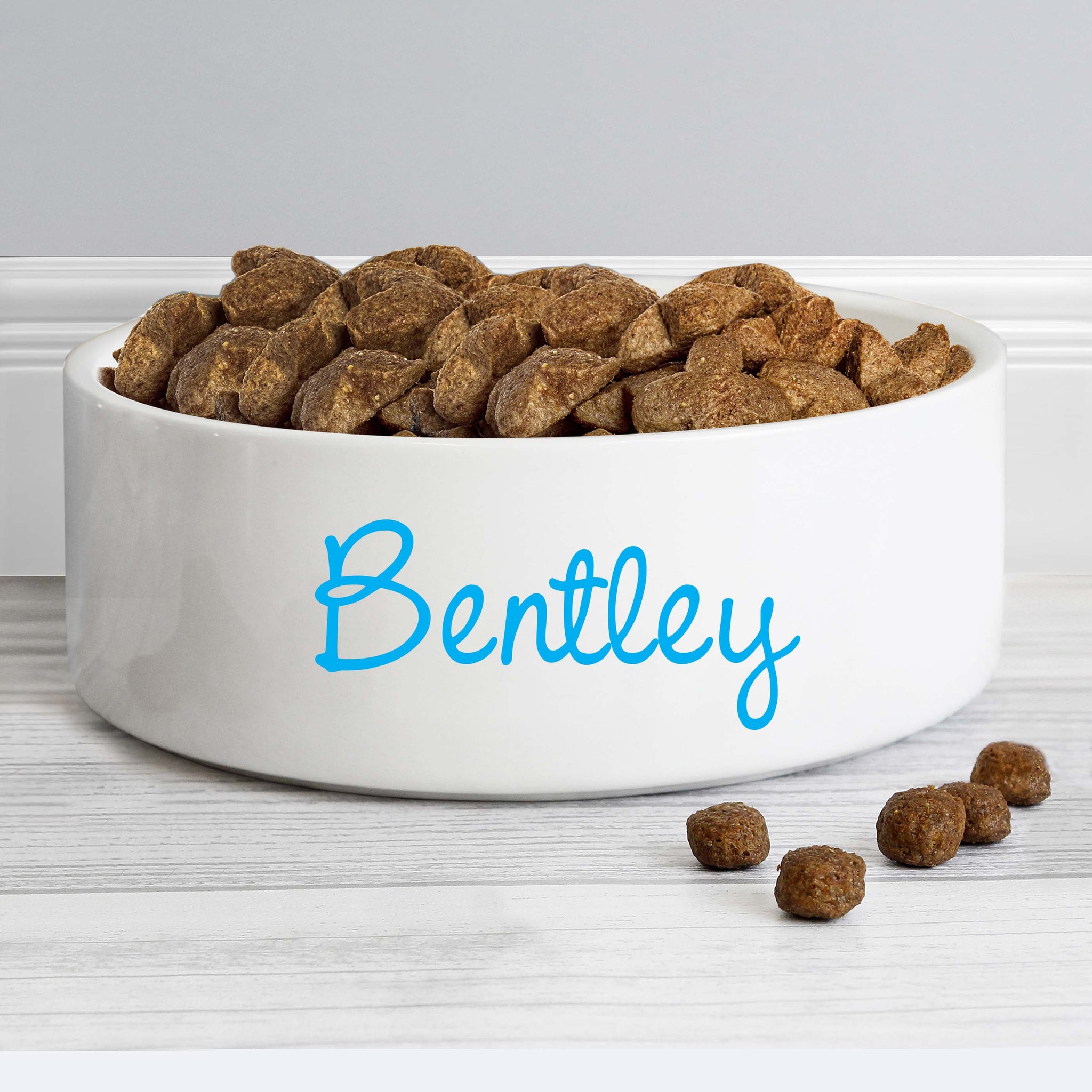 Personalised Blue Name 14cm Medium Pet Bowl: 2 - Pet Products By Gift Moments