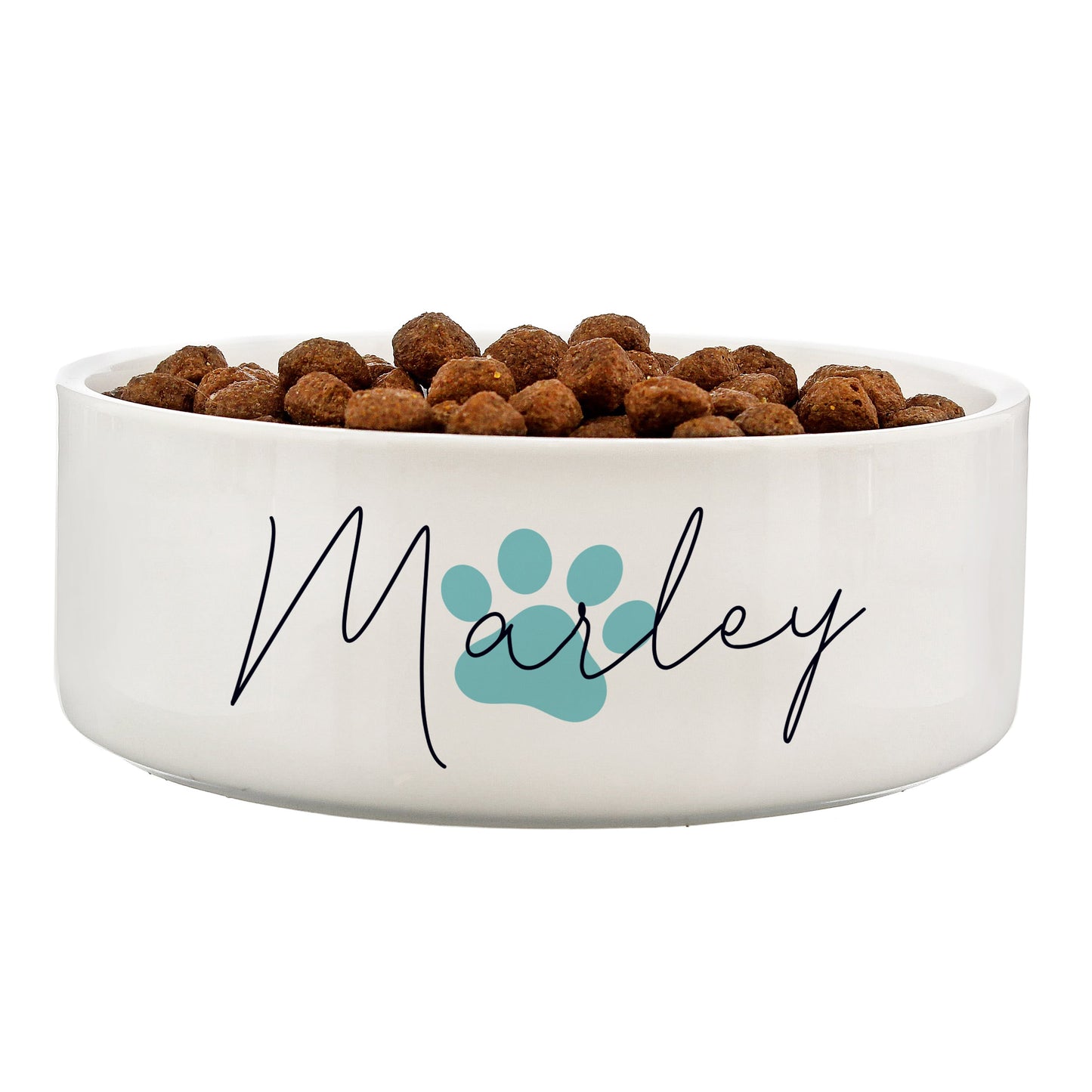 Personalised Blue Paw Print Name 14cm Medium Pet Bowl: 3 - Pet Products By Gift Moments