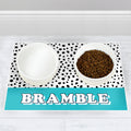 Personalised Blue Spots Dog Pet Bowl Mat - Shop Pet Products At Gift Moments - 1