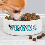 Personalised Blue Spots Name 14cm Medium Pet Bowl - Shop Pet Products At Gift Moments - 2