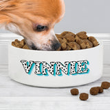 Personalised Blue Spots Name 14cm Medium Pet Bowl: 2 - Pet Products By Gift Moments