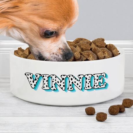 Personalised Blue Spots Name 14cm Medium Pet Bowl: 2 - Pet Products By Gift Moments