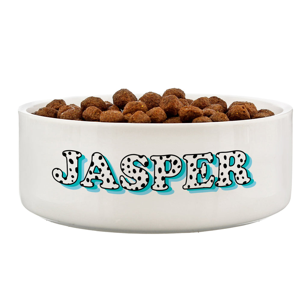 Personalised Blue Spots Name 14cm Medium Pet Bowl - Shop Pet Products At Gift Moments - 4