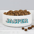 Personalised Blue Spots Name 14cm Medium Pet Bowl - Shop Pet Products At Gift Moments - 3