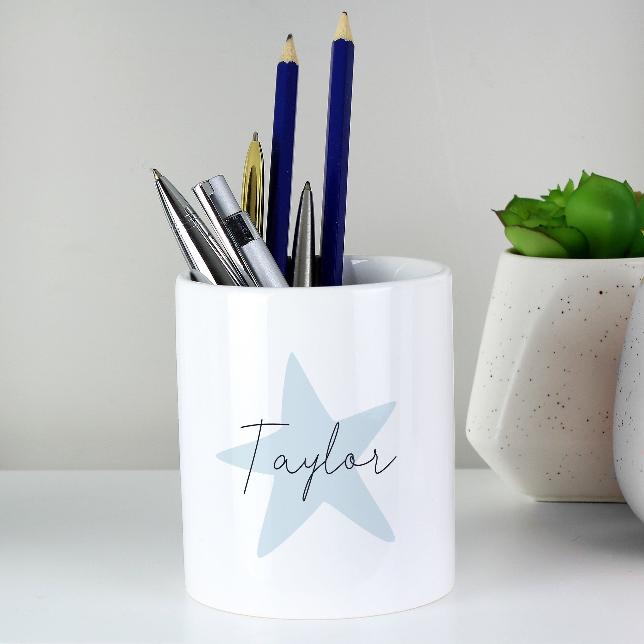 Personalised Blue Star Ceramic Storage Pot: 1 - Storage By Gift Moments