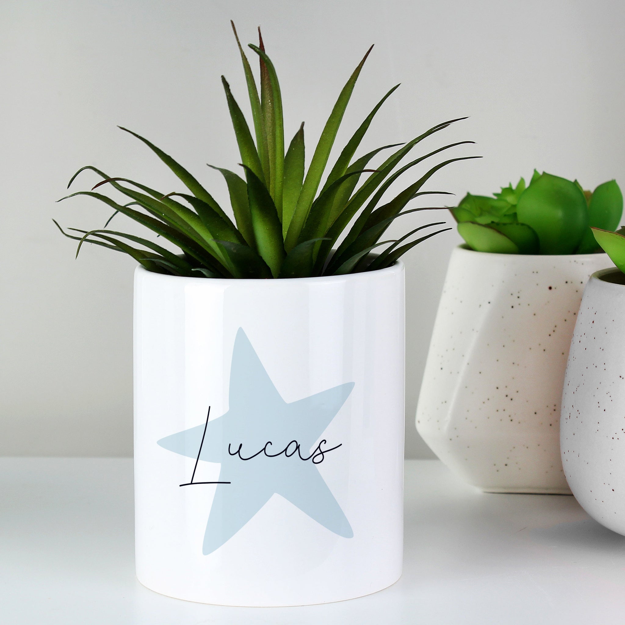 Personalised Blue Star Ceramic Storage Pot: 3 - Storage By Gift Moments