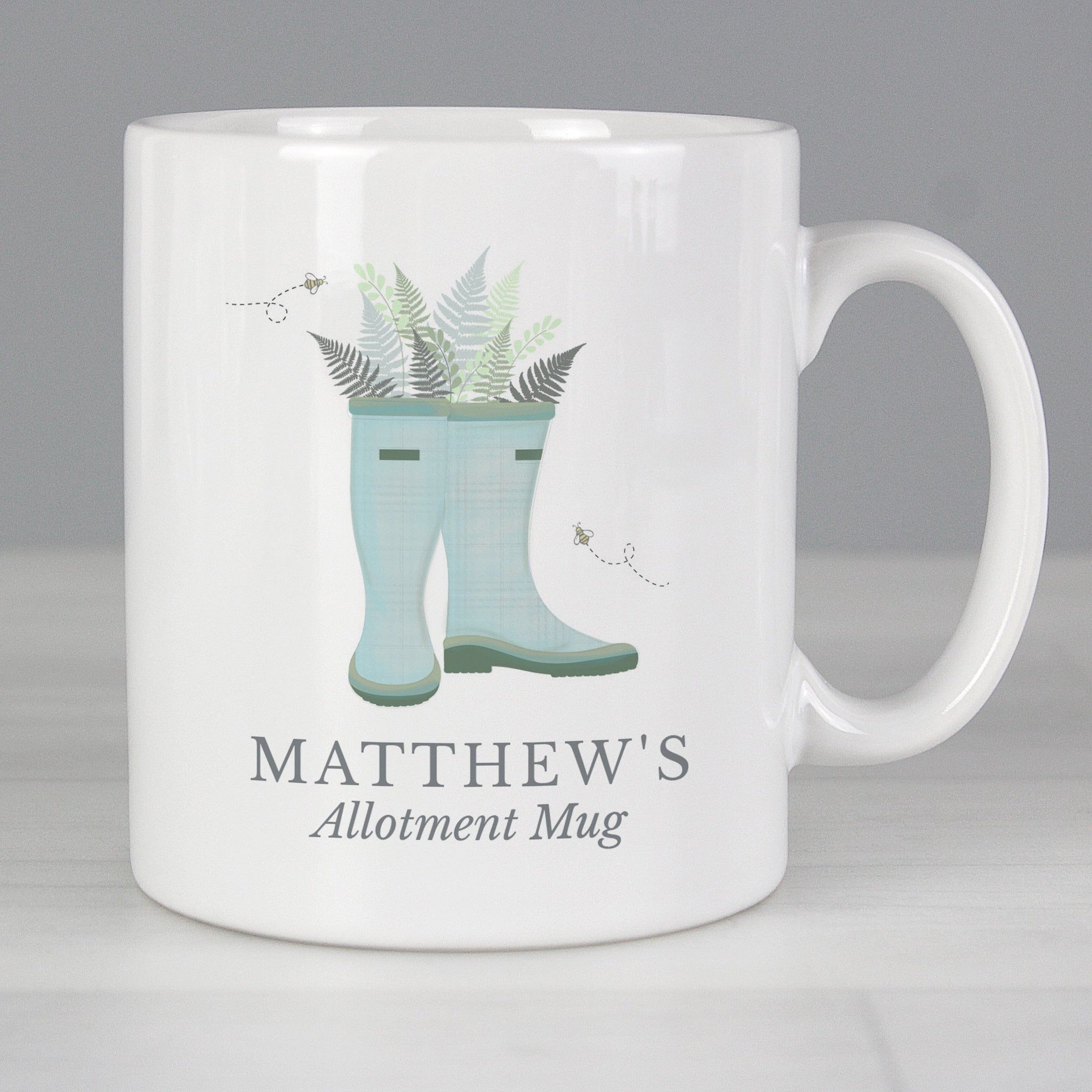 Personalised Blue Wellies Mug: 2 - Mugs By Gift Moments