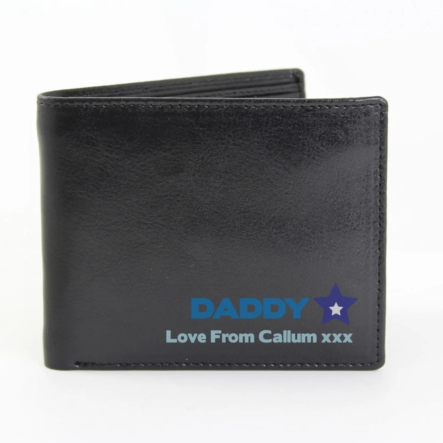 Personalised Blue Worlds Best Dad Leather Wallet: 2 - Wallets & Money Clips By Gift Moments