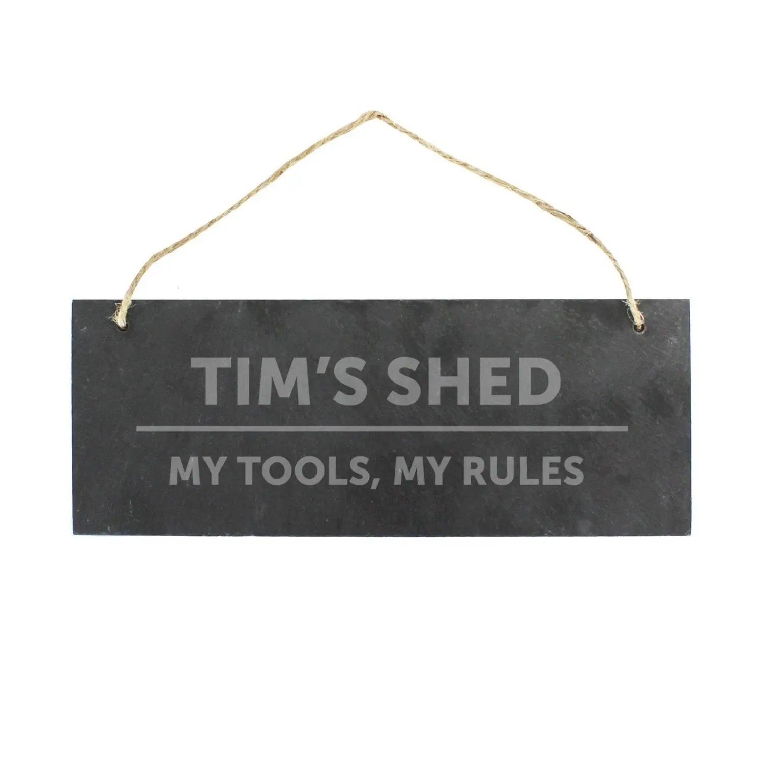 Personalised Bold Design Hanging Slate Plaque: 2 - Signs & Plaques By Gift Moments