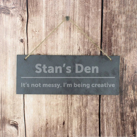 Personalised Bold Design Hanging Slate Plaque: 1 - Signs & Plaques By Gift Moments