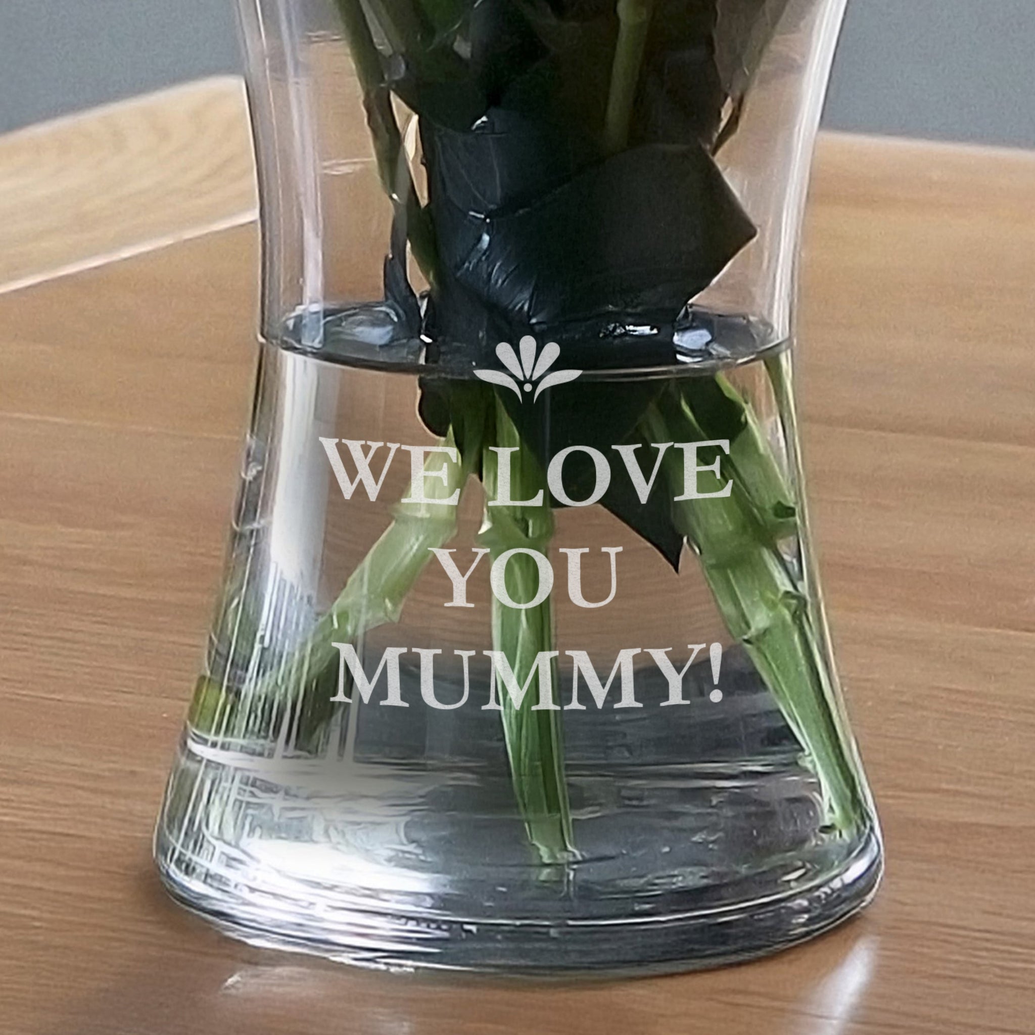 Personalised Bold Font Glass Vase: 3 - Vases By Gift Moments