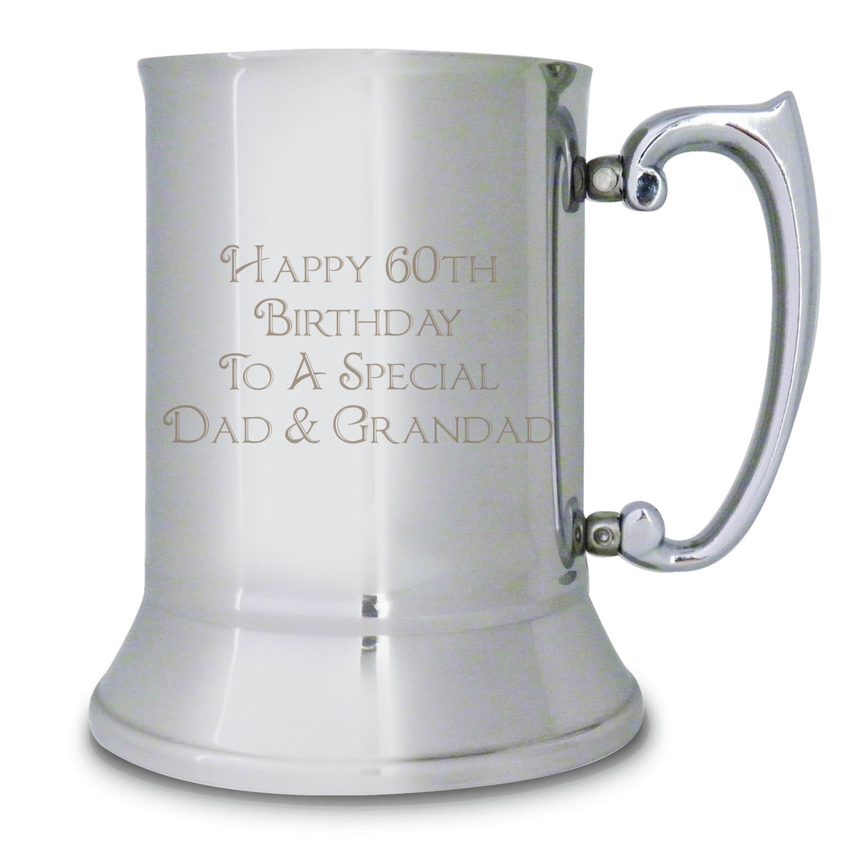 Personalised Bold Message Stainless Steel Tankard: 2 Tankards By Gift Moments