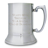 Personalised Bold Message Stainless Steel Tankard: 2 Tankards By Gift Moments
