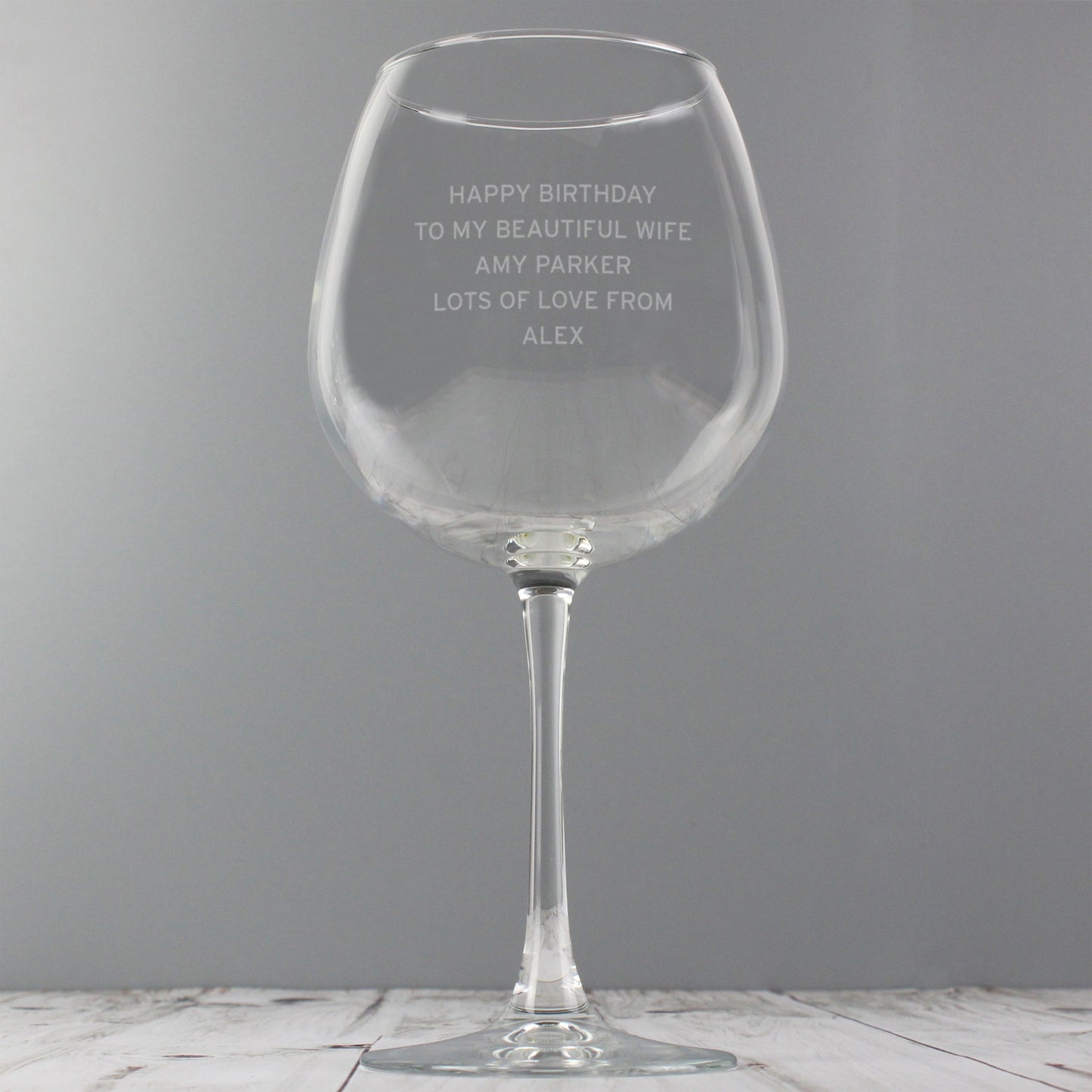 Personalised Bold Statement Bottle of Wine Glass: 8 - Wine Glasses By Gift Moments
