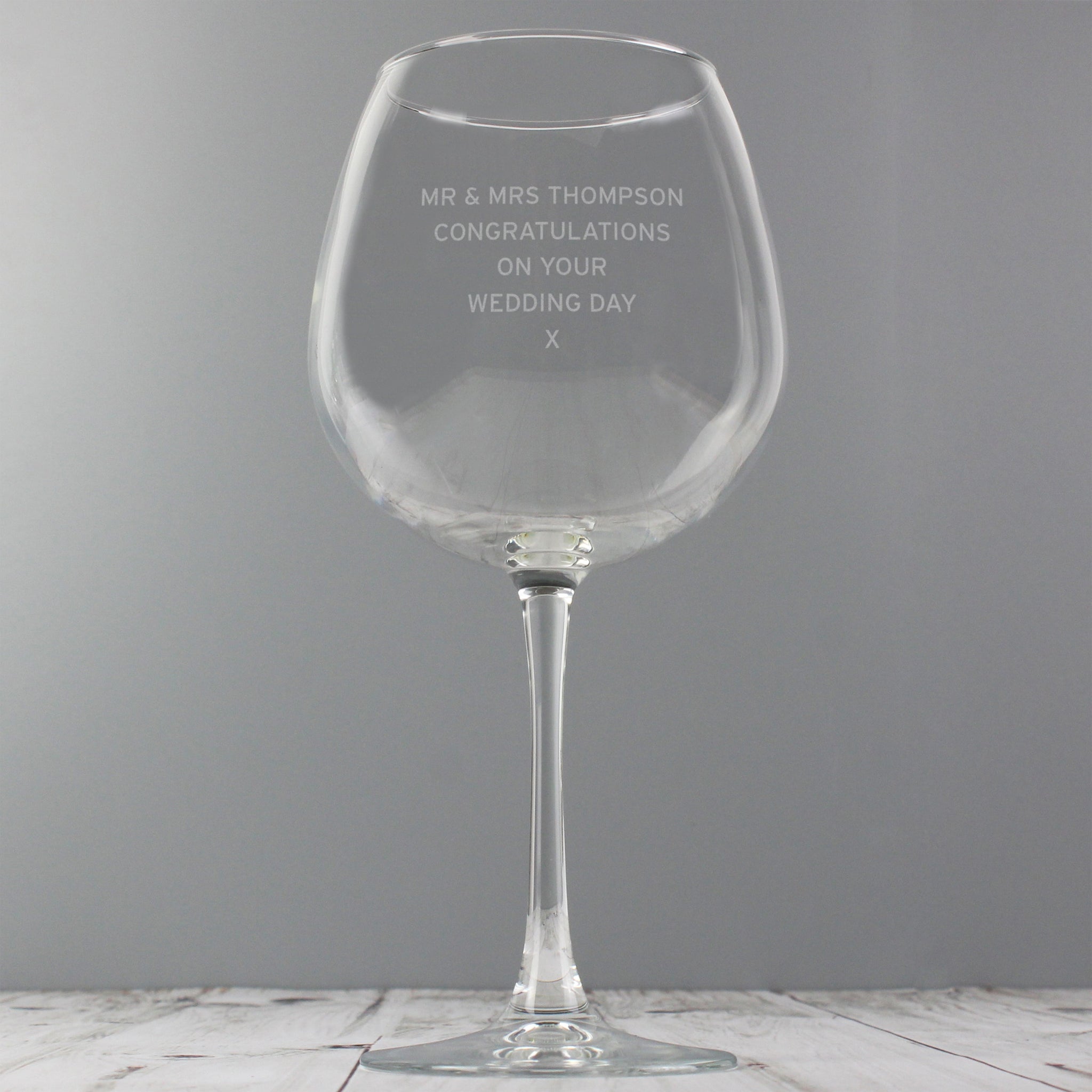 Personalised Bold Statement Bottle of Wine Glass: 2 - Wine Glasses By Gift Moments