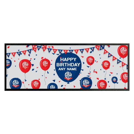 Personalised Bolton Wanderers FC Balloons Bar Runner: 1 - Barware By Bolton Wanderers