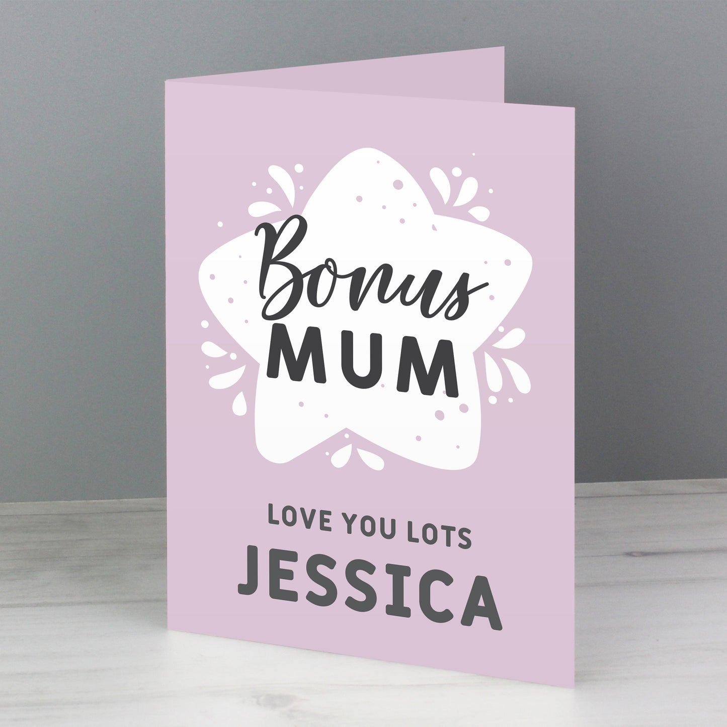Personalised To My Bonus Mum Card: 4 - Greeting Cards By Gift Moments