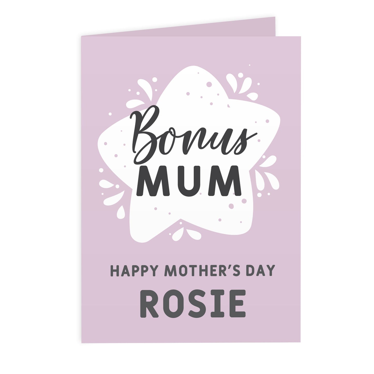 Personalised To My Bonus Mum Card: 2 - Greeting Cards By Gift Moments