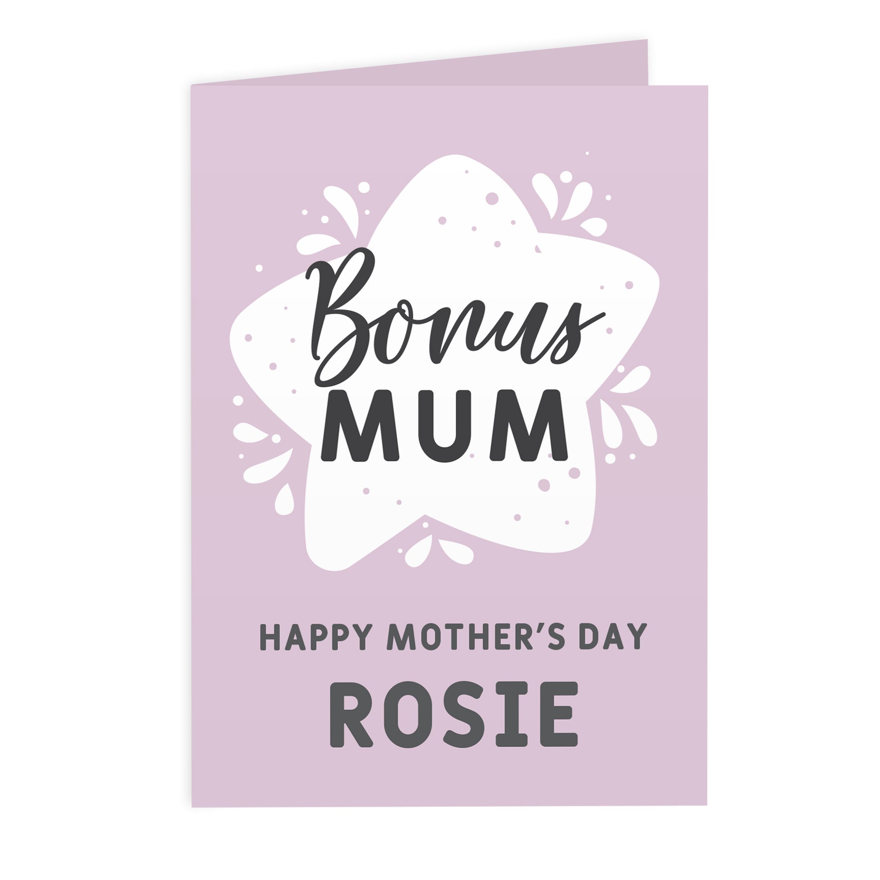 Personalised To My Bonus Mum Card: 2 - Greeting Cards By Gift Moments