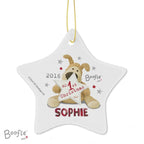 Personalised Boofle My 1st Christmas Ceramic Star Decoration - Shop Christmas Decorations At Gift Moments - 3