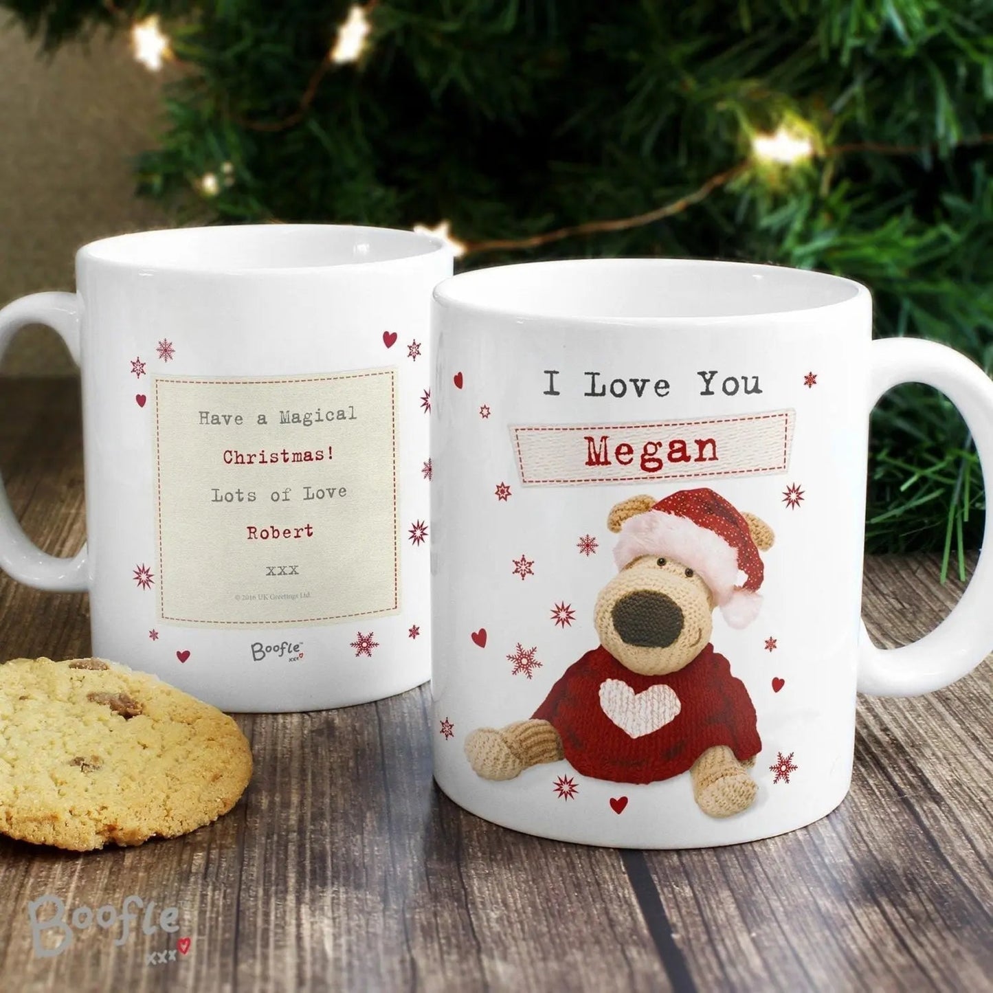 Personalised Boofle Christmas Love Mug: 2 - Mugs By Boofle
