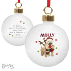 Personalised Boofle Christmas Reindeer Bauble - Shop Christmas Baubles At Gift Moments - 3