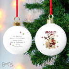 Personalised Boofle Christmas Reindeer Bauble - Shop Christmas Baubles At Gift Moments - 2