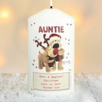 Personalised Boofle Christmas Reindeer Pillar Candle - Shop Candles At Gift Moments - 1
