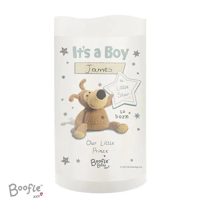 Personalised Boofle It’s a Boy Nightlight LED Candle: 3 - LED Lighting By Boofle