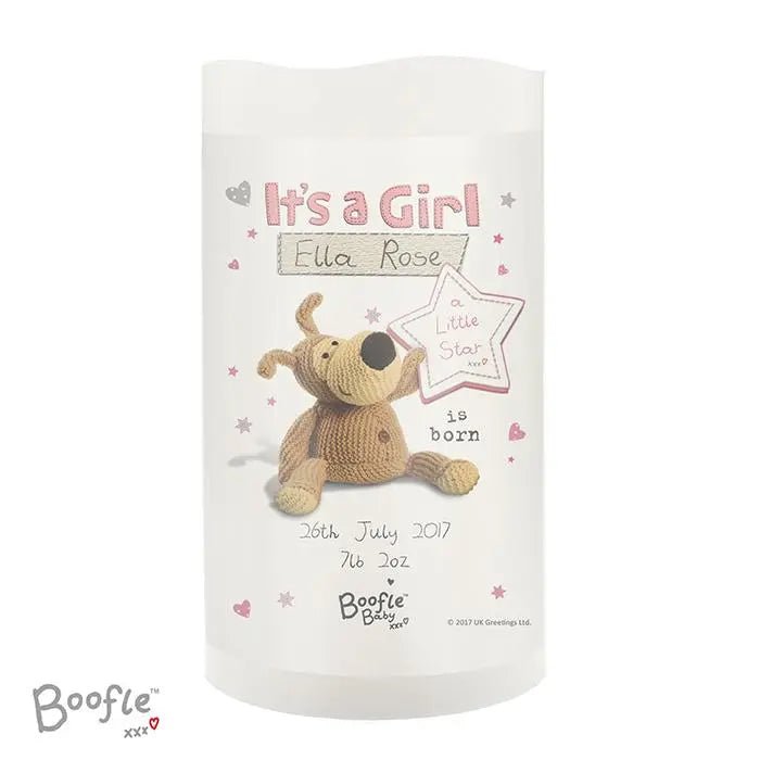 Personalised Boofle It’s a Girl Nightlight LED Candle - Shop LED Lighting At Gift Moments - 4