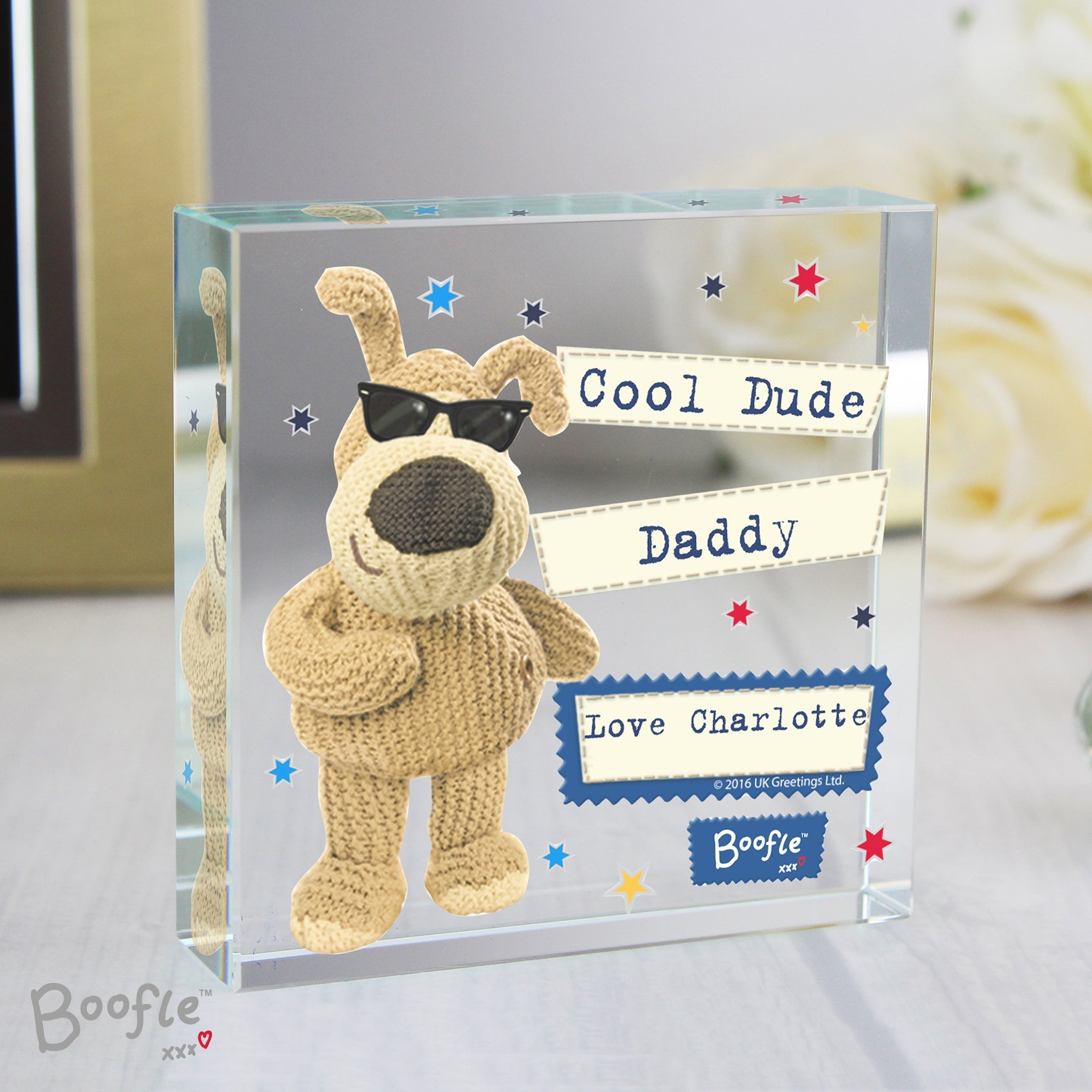 Personalised Boofle Stars Crystal Token: 4 - Crystal Tokens By Boofle