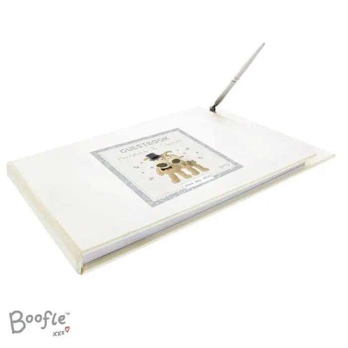 Personalised Boofle Wedding Hardback Guest Book & Pen: 3 - Guest Books By Boofle