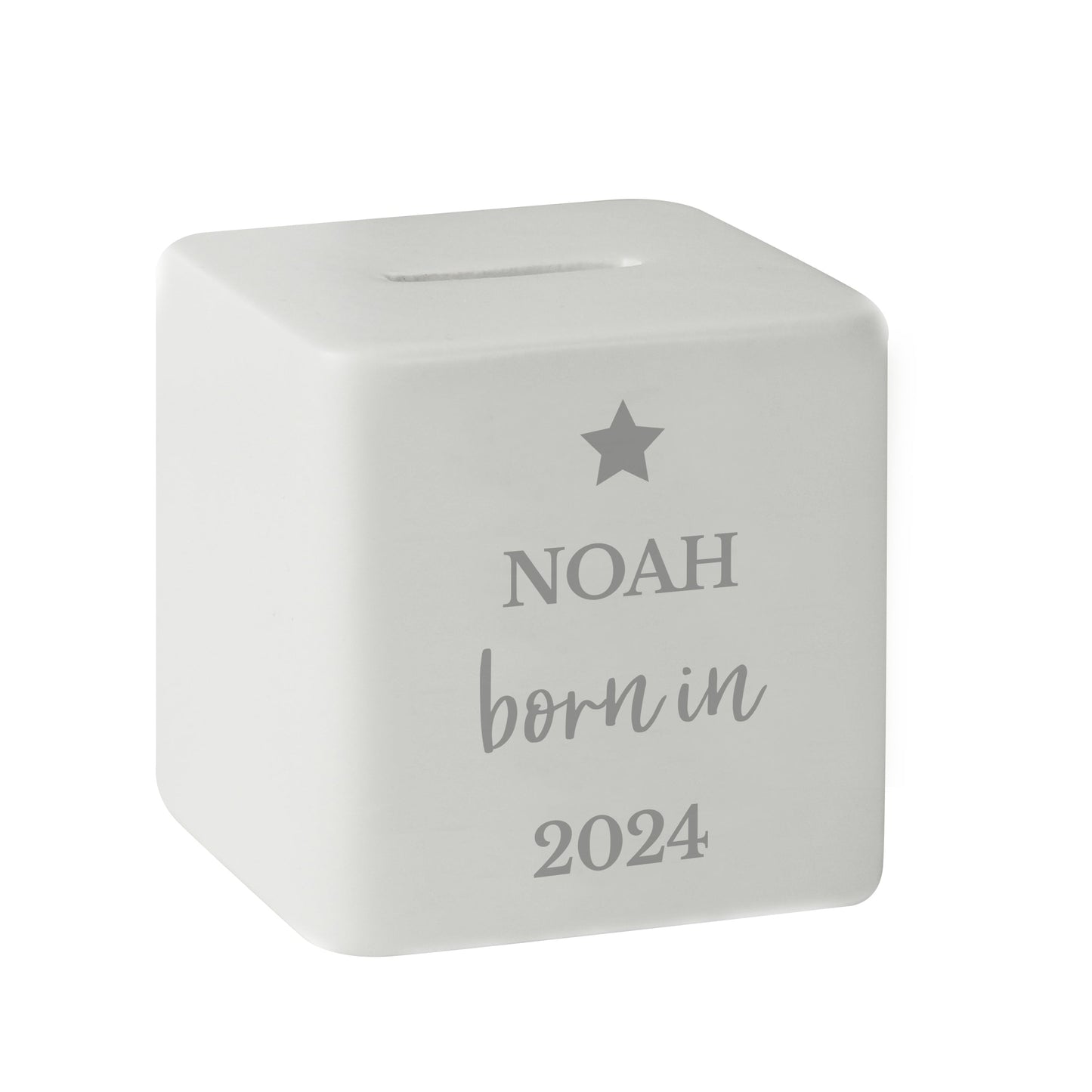 Personalised Born in Money Box: 4 - Money Boxes By Gift Moments