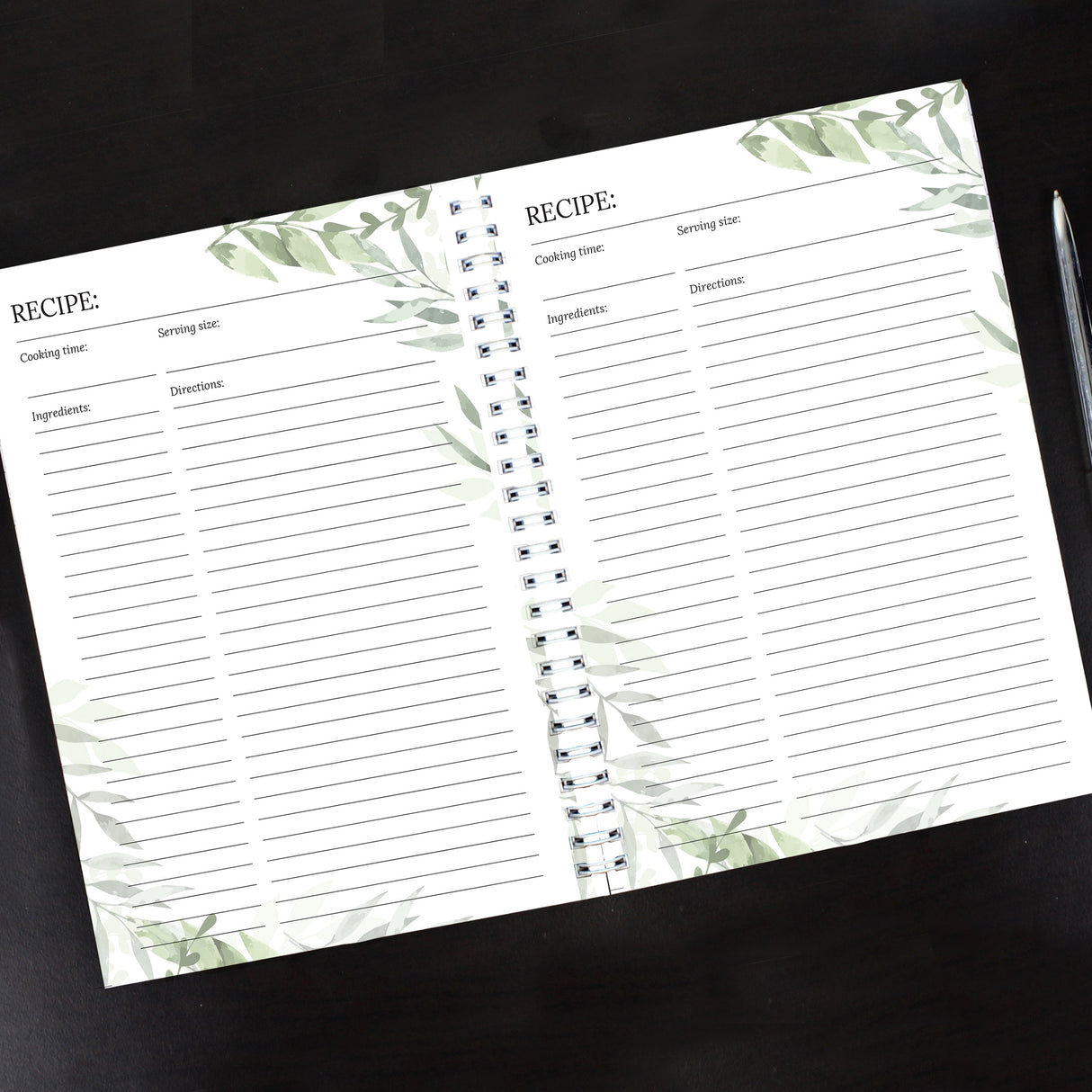 Personalised Botanical A5 Recipe Book Journal: 2 - Notebooks By Gift Moments
