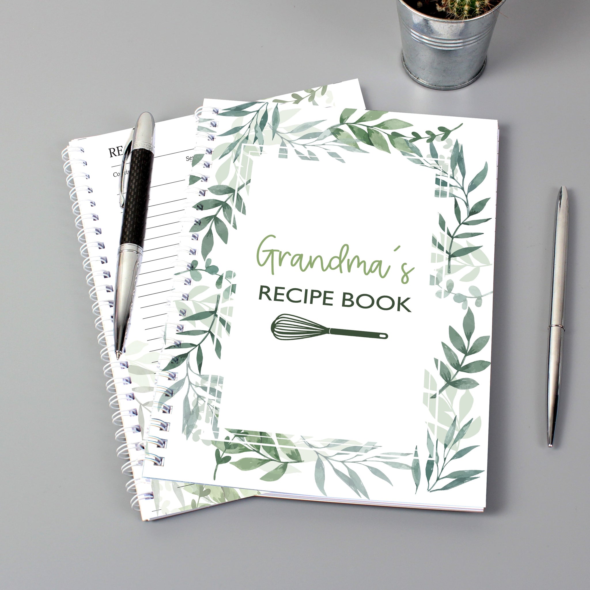 Personalised Botanical A5 Recipe Book Journal: 3 - Notebooks By Gift Moments