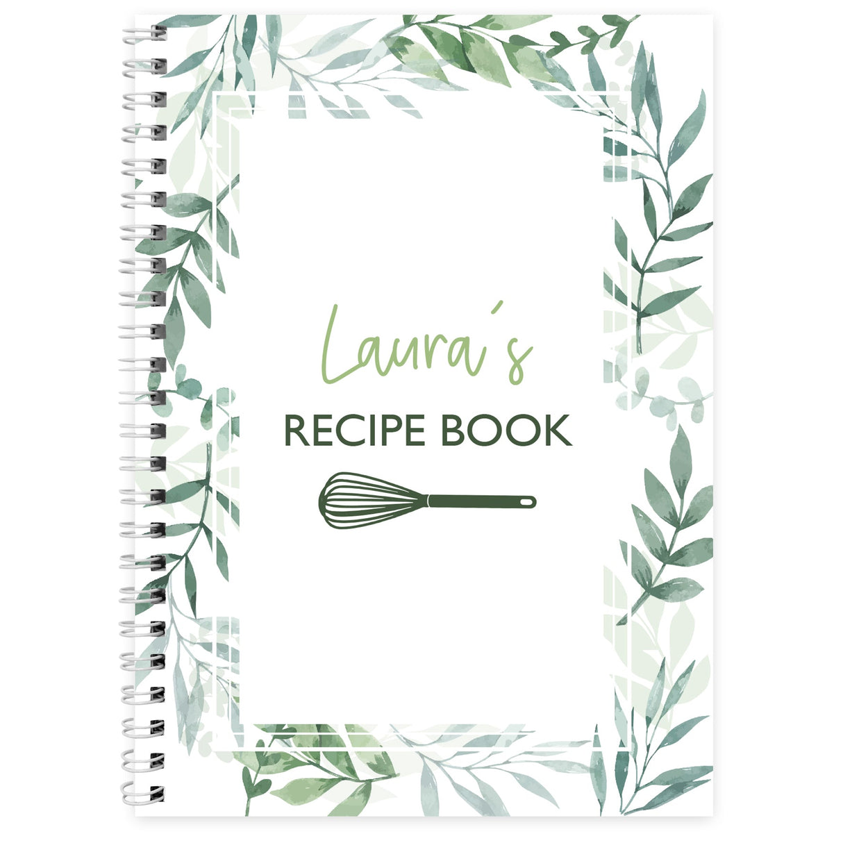 Personalised Botanical A5 Recipe Book Journal: 4 - Notebooks By Gift Moments