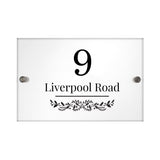 Personalised Botanical Acrylic House Sign: 6 - House Signs By Gift Moments