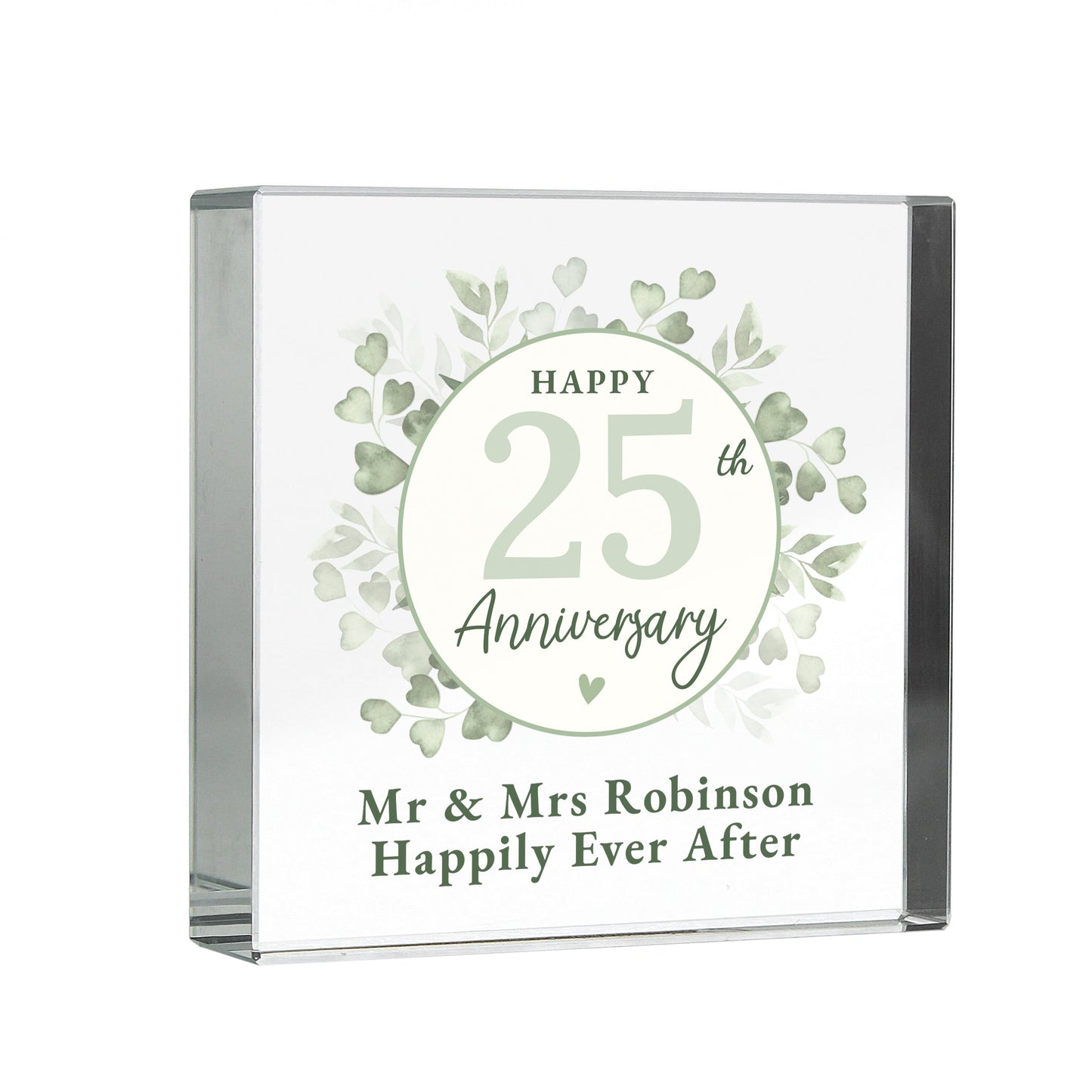 Personalised Botanical Anniversary Crystal Token: 5 - Crystal Tokens By Gift Moments