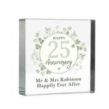 Personalised Botanical Anniversary Crystal Token: 5 - Crystal Tokens By Gift Moments