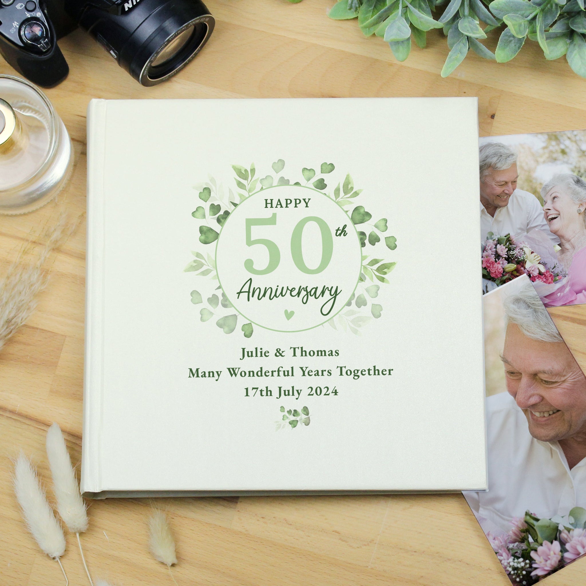 Personalised Botanical Anniversary Photo Album: 2 - Photo Albums By Gift Moments
