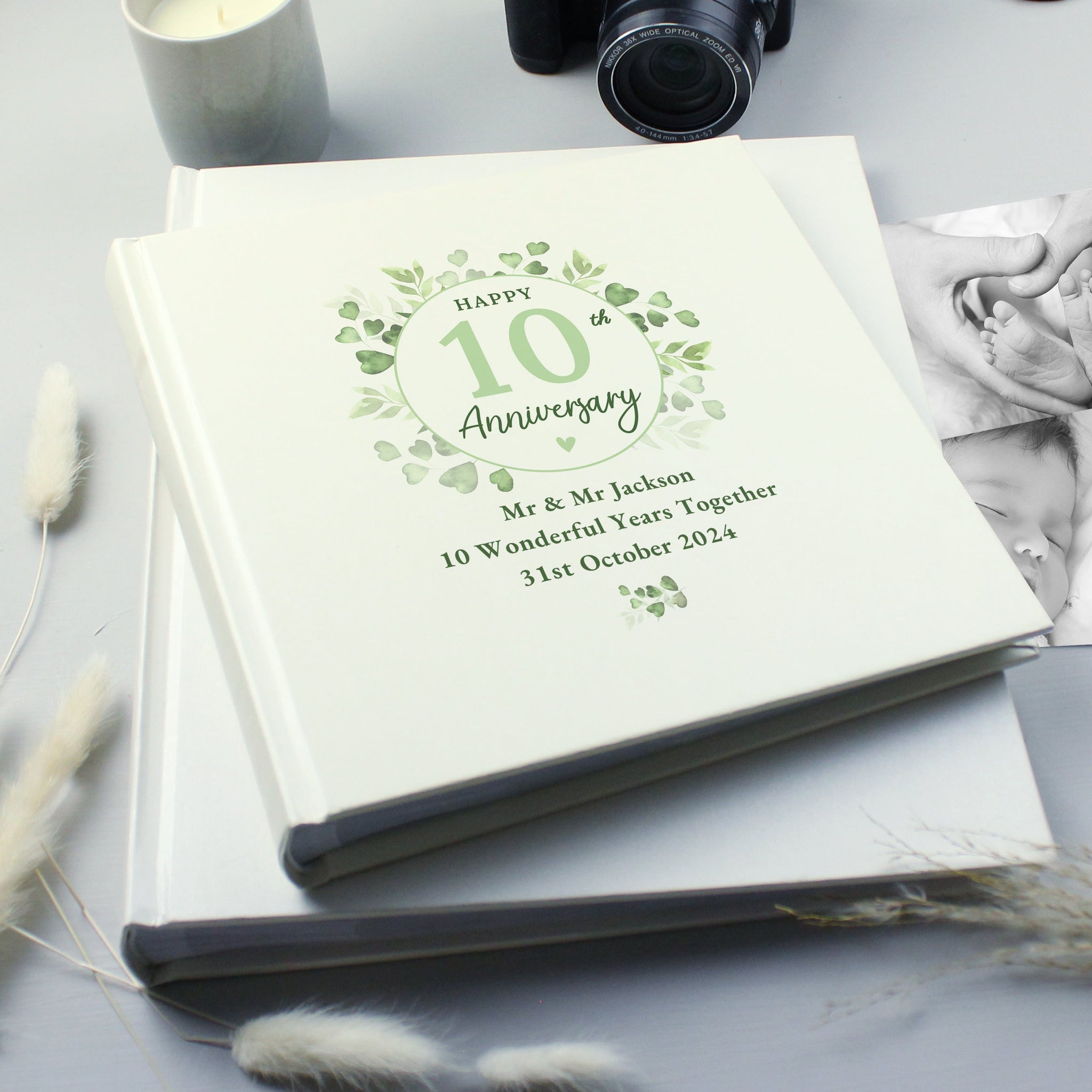 Personalised Botanical Anniversary Photo Album: 4 - Photo Albums By Gift Moments