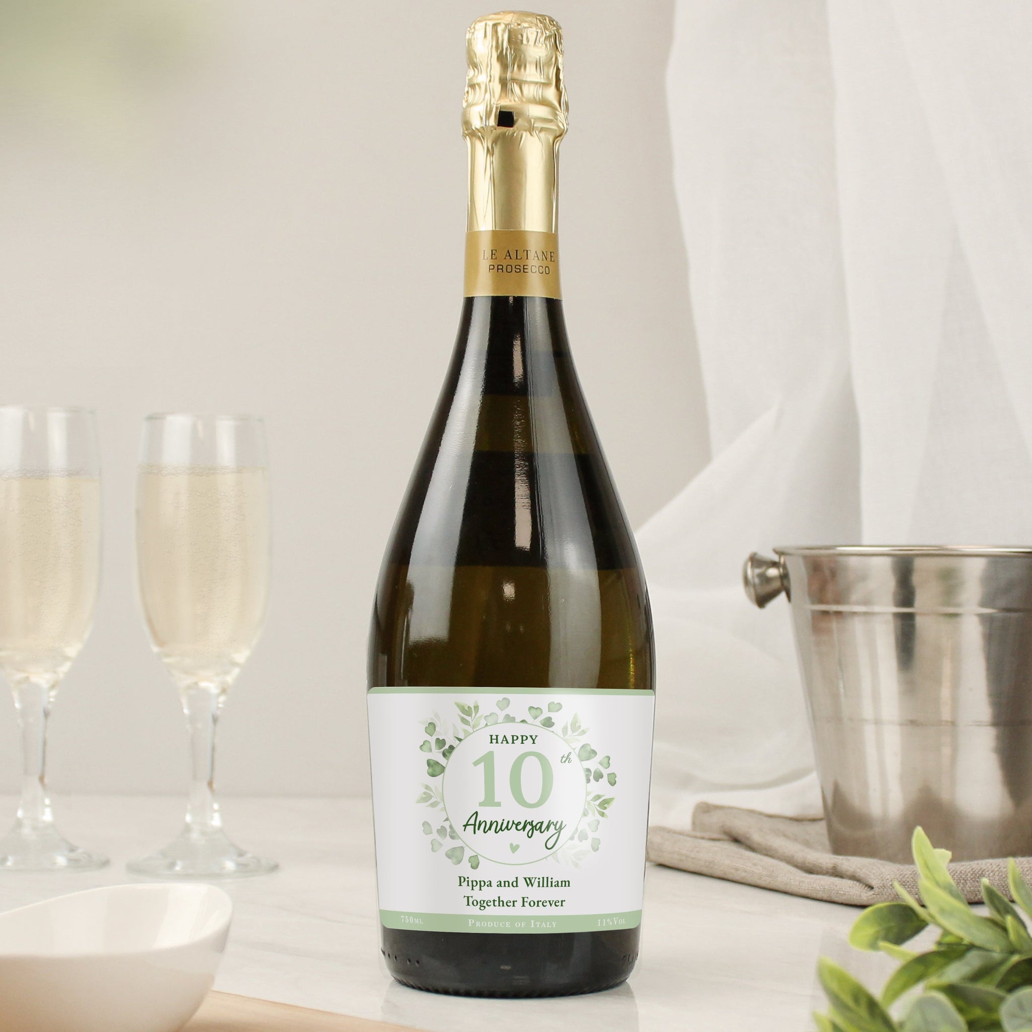 Personalised Botanical Anniversary Prosecco: 1 - Prosecco By Gift Moments