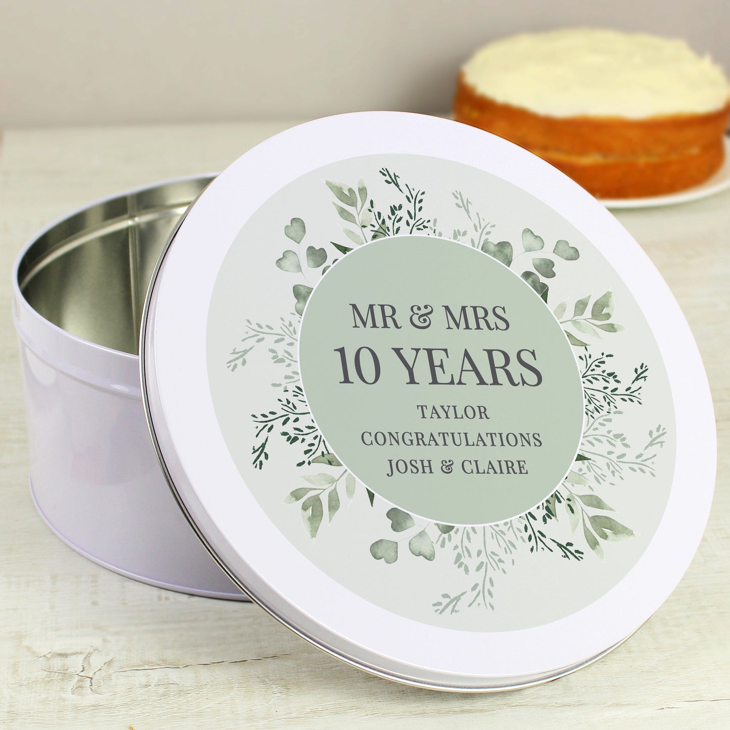 Personalised Botanical Cake Tin: 3 - Storage By Gift Moments
