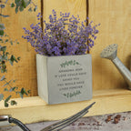 Personalised Botanical Concrete Plant Pot - Shop Pots & Planters At Gift Moments - 2
