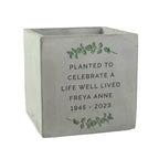Personalised Botanical Concrete Plant Pot - Shop Pots & Planters At Gift Moments - 5