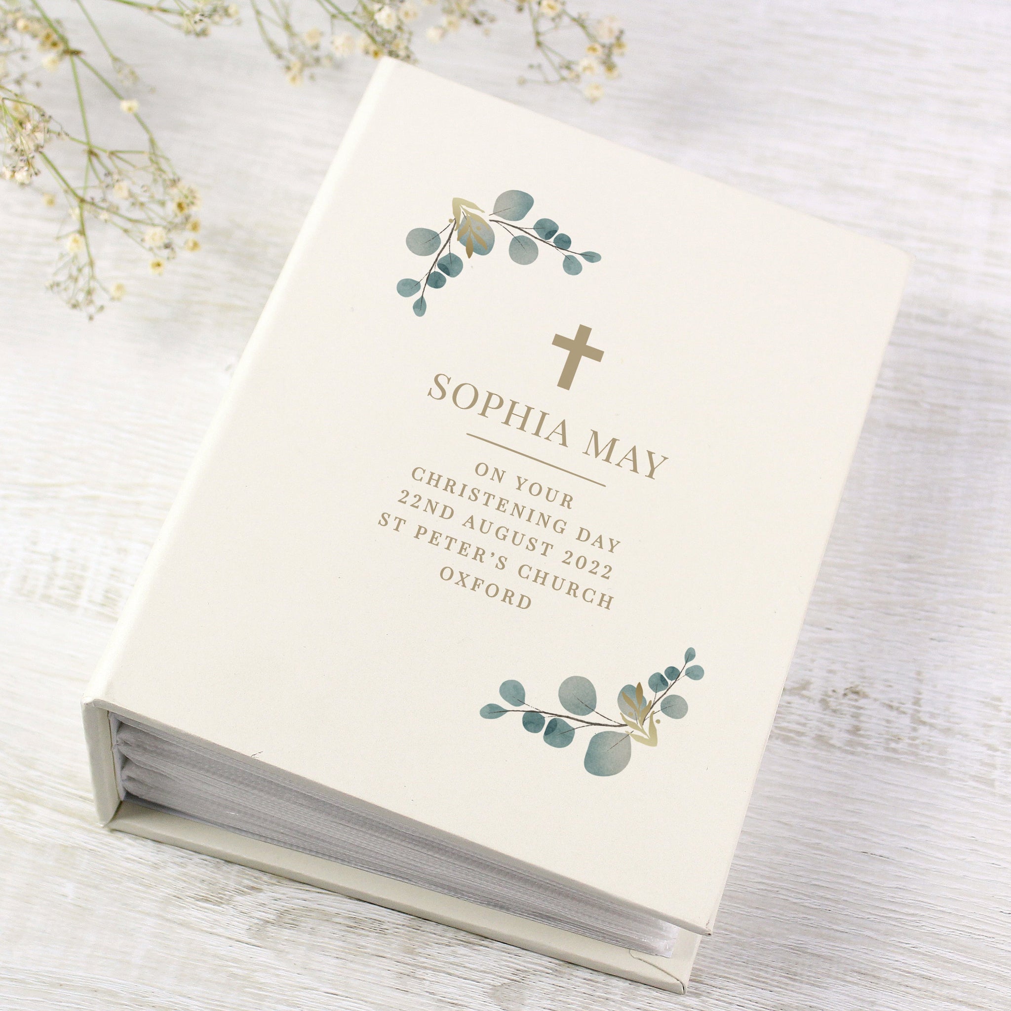 Personalised Botanical Cross 6x4 Photo Album with Sleeves: 4 - Photo Albums By Gift Moments